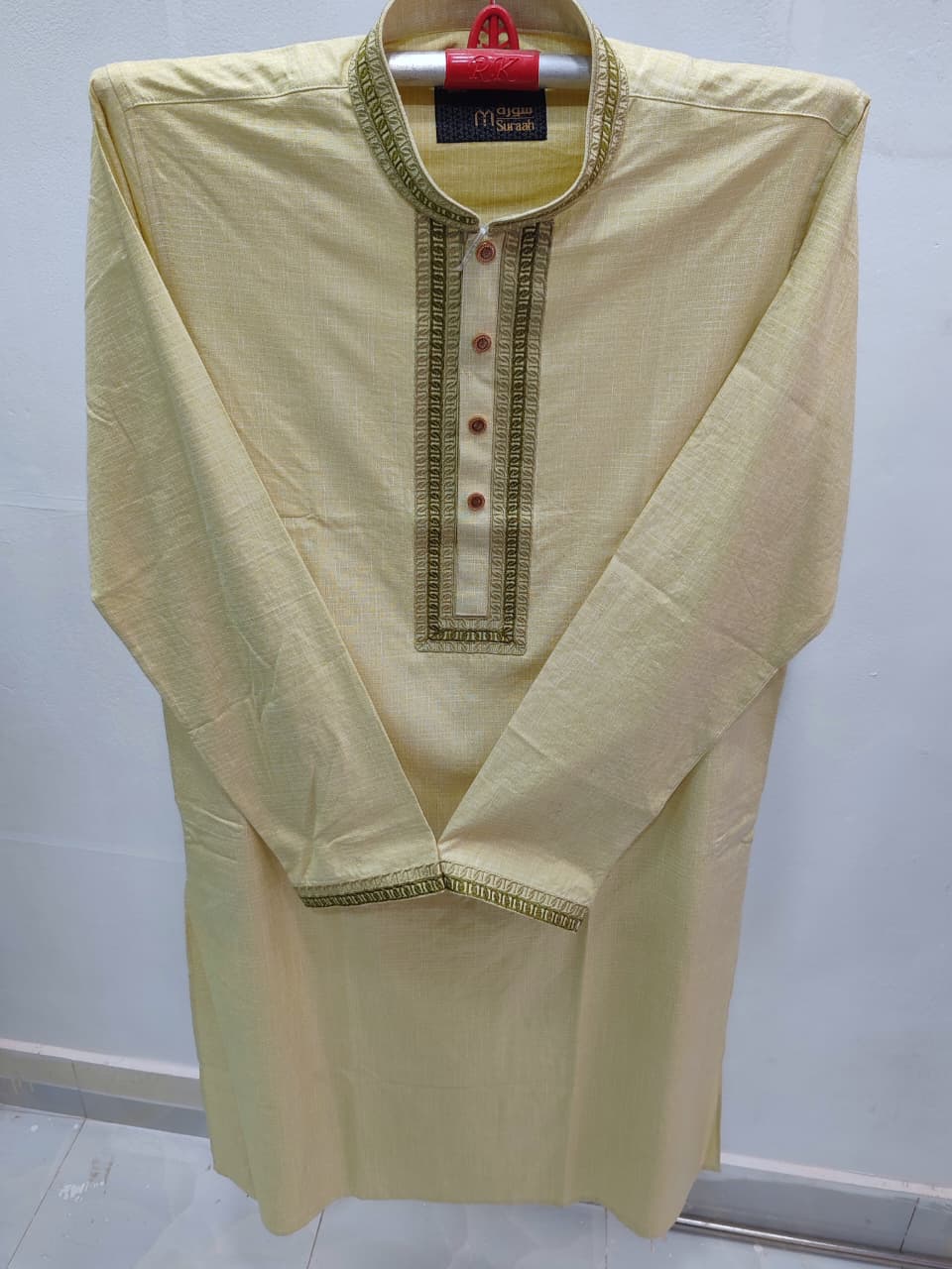 কোড # 1008 স্টাইলিশ প্রিমিয়াম কটন পাঞ্জাবি – হালকা রঙে রুচিশীল লুক EMB 3