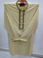 কোড # 1008 স্টাইলিশ প্রিমিয়াম কটন পাঞ্জাবি – হালকা রঙে রুচিশীল লুক EMB 3