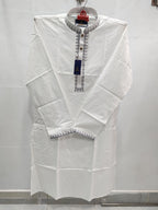 কোড # 1004 প্রিমিয়াম এমব্রয়ডারি পাঞ্জাবি – অফ-হোয়াইট (Off-White) রঙ EMB 2