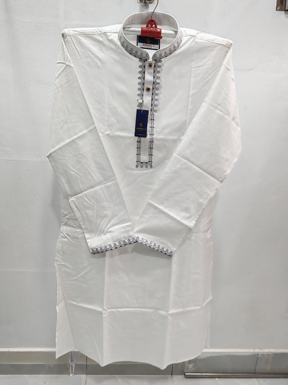 কোড # 1004 প্রিমিয়াম এমব্রয়ডারি পাঞ্জাবি – অফ-হোয়াইট (Off-White) রঙ EMB 2