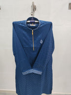 কোড # 1005 প্রিমিয়াম জিপ-নেক পাঞ্জাবি – রয়্যাল ব্লু (Royal Blue) রঙ ZIP 2