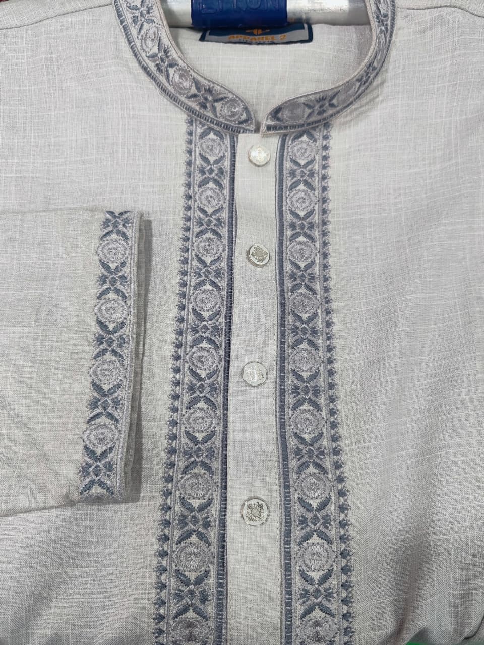 কোড # 1016 প্রিমিয়াম ষ্টাইলিস এক্সক্লুসিভ Beige Color পাঞ্জাবি